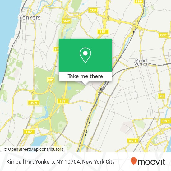 Mapa de Kimball Par, Yonkers, NY 10704