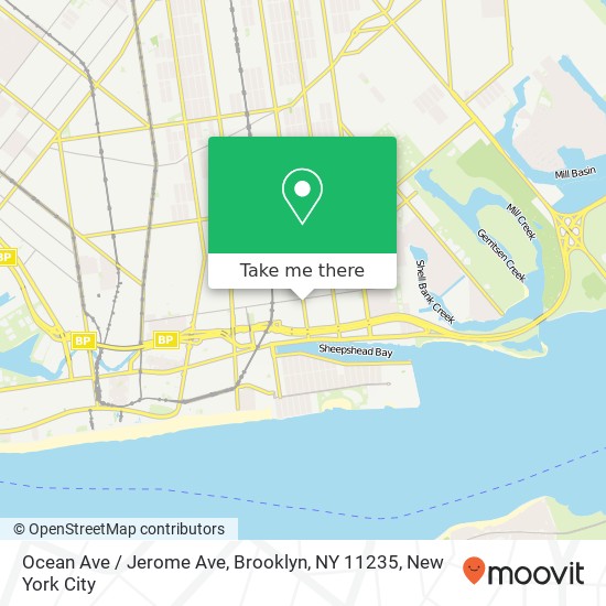 Mapa de Ocean Ave / Jerome Ave, Brooklyn, NY 11235