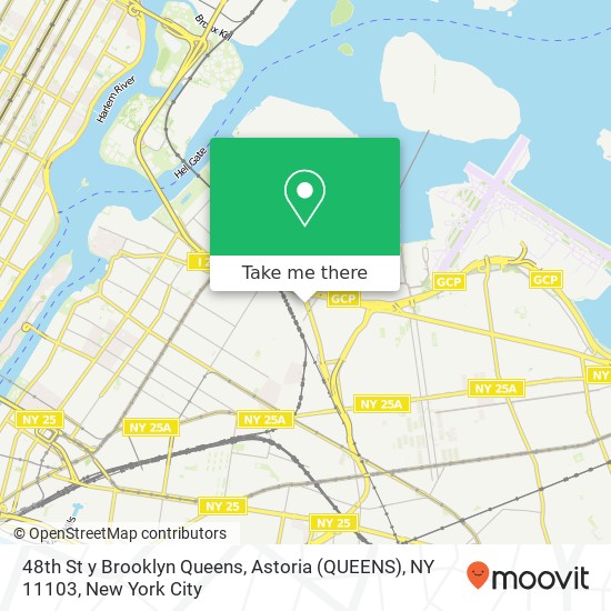 Mapa de 48th St y Brooklyn Queens, Astoria (QUEENS), NY 11103