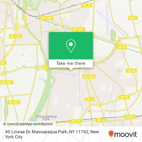 40 Lourae Dr, Massapequa Park, NY 11762 map