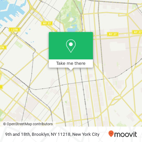 9th and 18th, Brooklyn, NY 11218 map