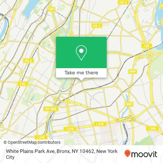 Mapa de White Plains Park Ave, Bronx, NY 10462