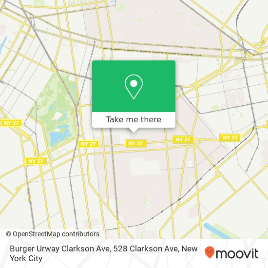 Mapa de Burger Urway Clarkson Ave, 528 Clarkson Ave