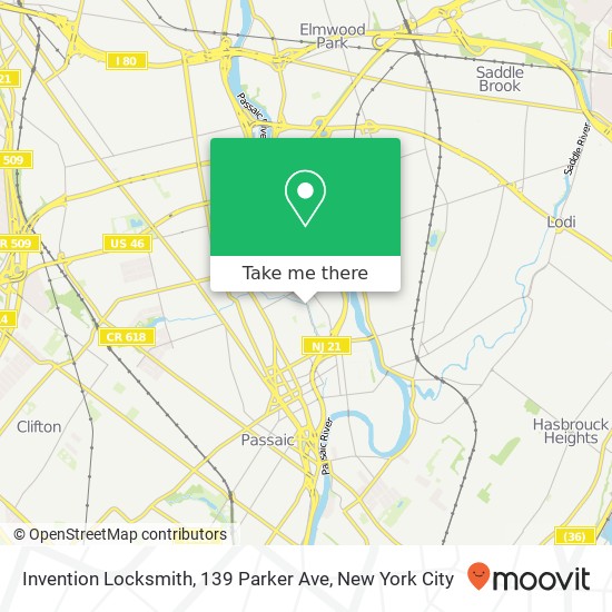 Invention Locksmith, 139 Parker Ave map