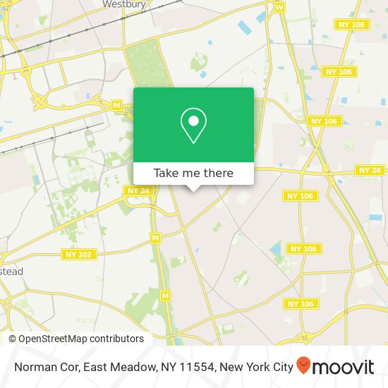 Mapa de Norman Cor, East Meadow, NY 11554