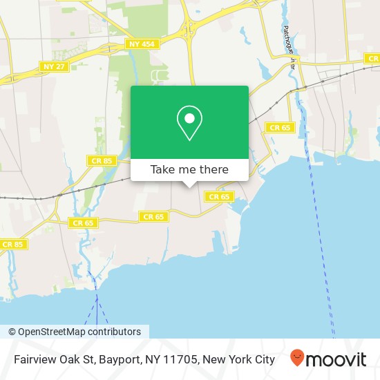 Mapa de Fairview Oak St, Bayport, NY 11705