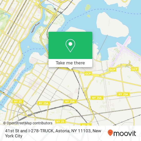 41st St and I-278-TRUCK, Astoria, NY 11103 map