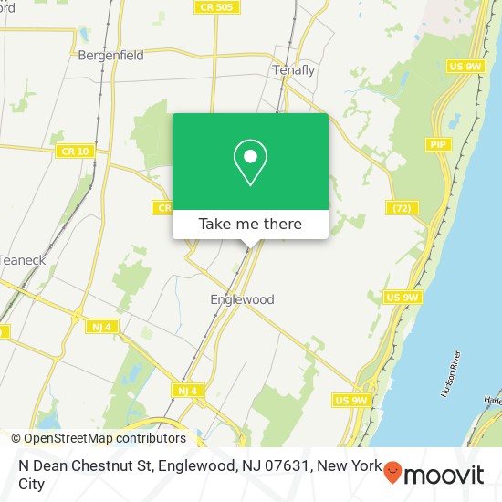 Mapa de N Dean Chestnut St, Englewood, NJ 07631