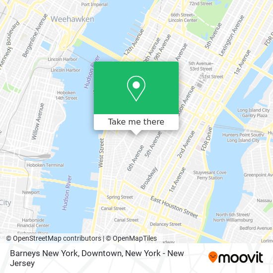 Barneys New York, Downtown map