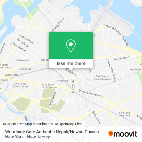 Mapa de Woodside Cafe Authentic Nepali / Newari Cuisine