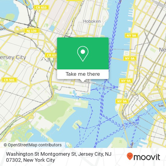 Washington St Montgomery St, Jersey City, NJ 07302 map