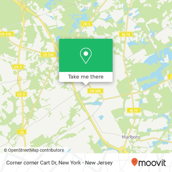 Mapa de Corner corner Cart Dr, Marlboro, NJ 07746