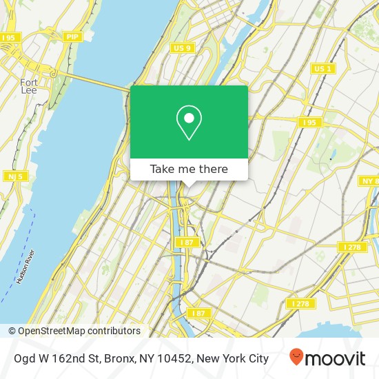 Ogd W 162nd St, Bronx, NY 10452 map