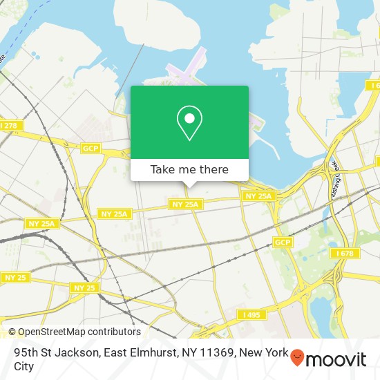 Mapa de 95th St Jackson, East Elmhurst, NY 11369