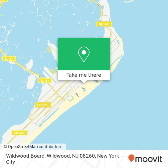 Mapa de Wildwood Board, Wildwood, NJ 08260