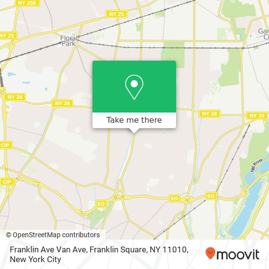 Mapa de Franklin Ave Van Ave, Franklin Square, NY 11010