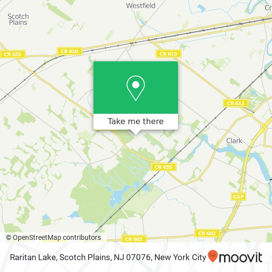 Mapa de Raritan Lake, Scotch Plains, NJ 07076