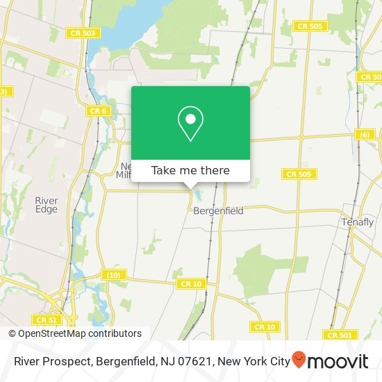 Mapa de River Prospect, Bergenfield, NJ 07621