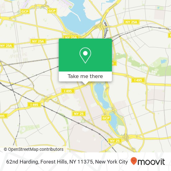 Mapa de 62nd Harding, Forest Hills, NY 11375