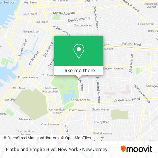 Flatbu and Empire Blvd map