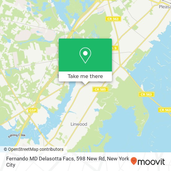 Mapa de Fernando MD Delasotta Facs, 598 New Rd