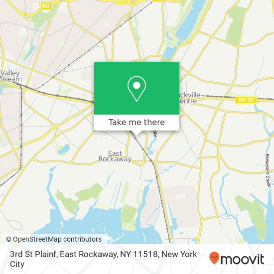 Mapa de 3rd St Plainf, East Rockaway, NY 11518
