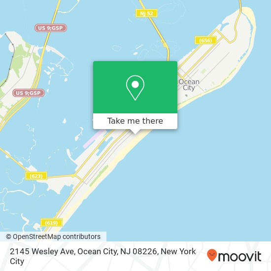 Mapa de 2145 Wesley Ave, Ocean City, NJ 08226