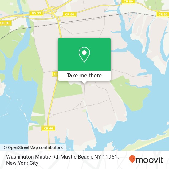 Washington Mastic Rd, Mastic Beach, NY 11951 map