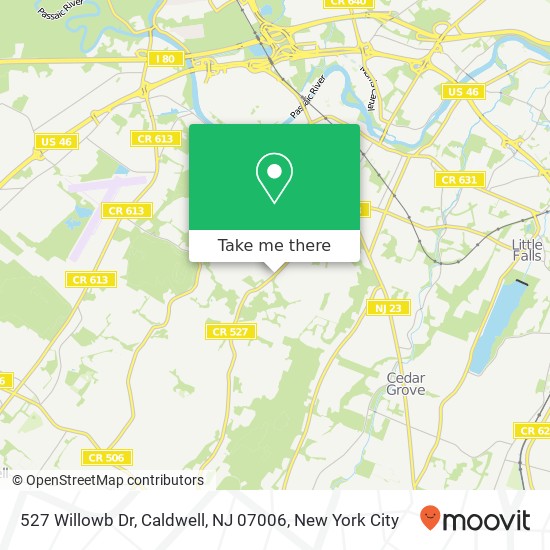527 Willowb Dr, Caldwell, NJ 07006 map