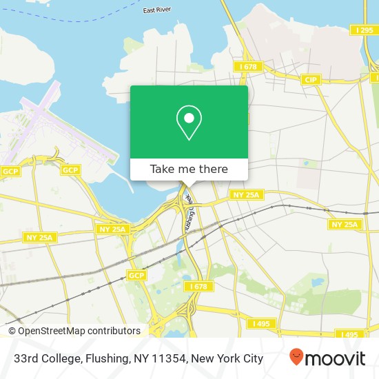 Mapa de 33rd College, Flushing, NY 11354