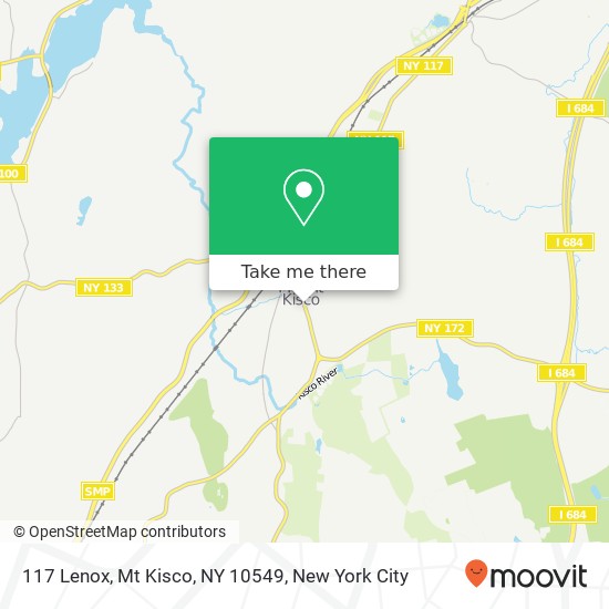 Mapa de 117 Lenox, Mt Kisco, NY 10549