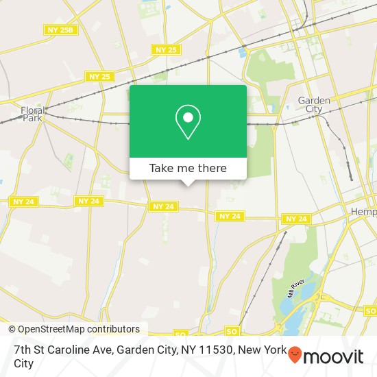 7th St Caroline Ave, Garden City, NY 11530 map