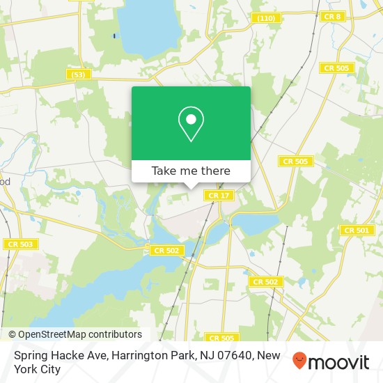 Mapa de Spring Hacke Ave, Harrington Park, NJ 07640