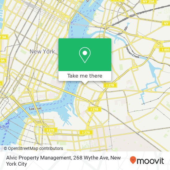 Alvic Property Management, 268 Wythe Ave map