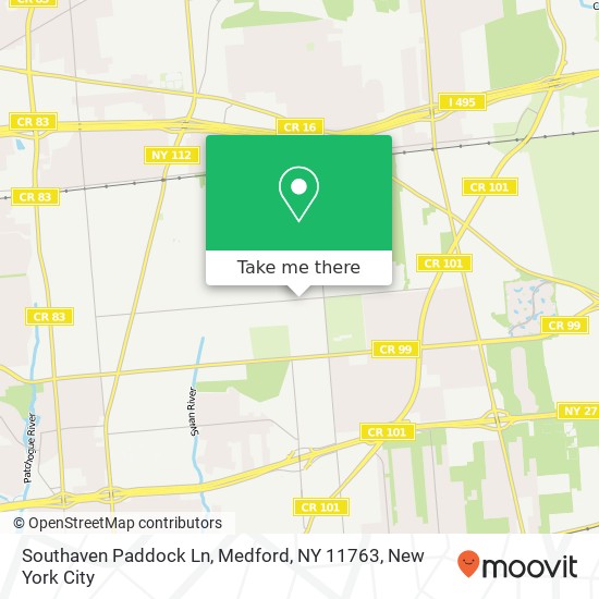 Mapa de Southaven Paddock Ln, Medford, NY 11763