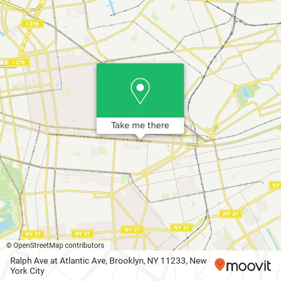 Mapa de Ralph Ave at Atlantic Ave, Brooklyn, NY 11233