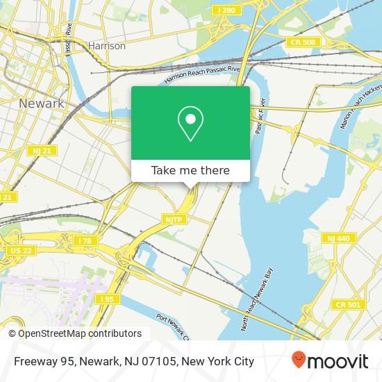 Freeway 95, Newark, NJ 07105 map