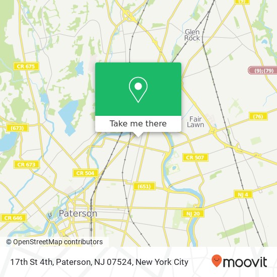 Mapa de 17th St 4th, Paterson, NJ 07524