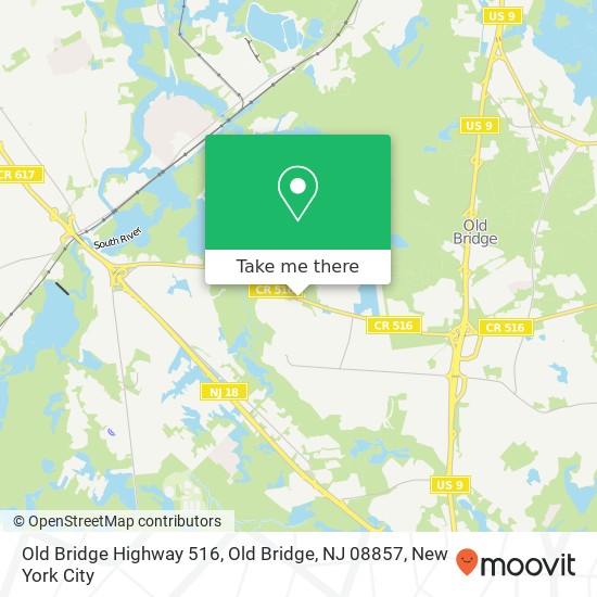 Mapa de Old Bridge Highway 516, Old Bridge, NJ 08857