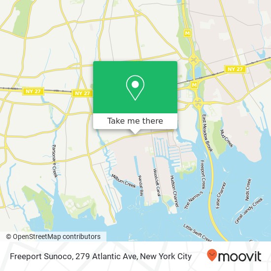 Mapa de Freeport Sunoco, 279 Atlantic Ave
