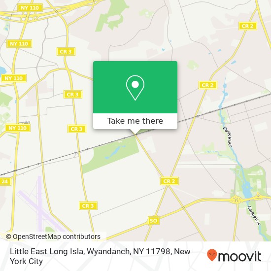 Mapa de Little East Long Isla, Wyandanch, NY 11798