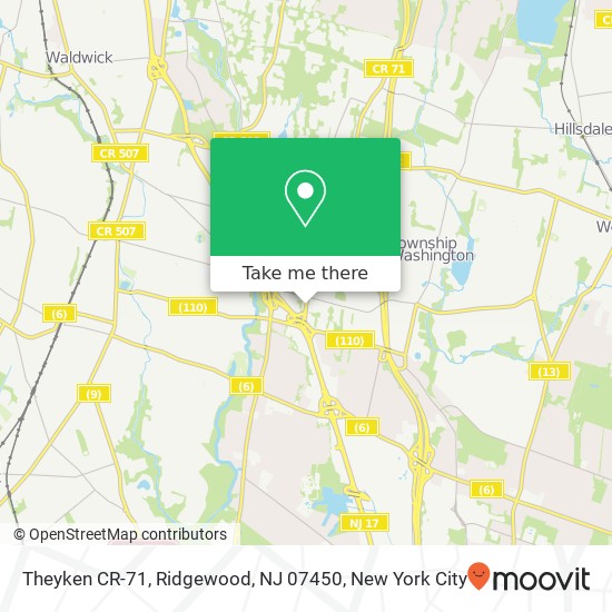 Theyken CR-71, Ridgewood, NJ 07450 map