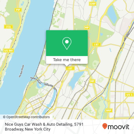 Mapa de Nice Guys Car Wash & Auto Detailing, 5791 Broadway