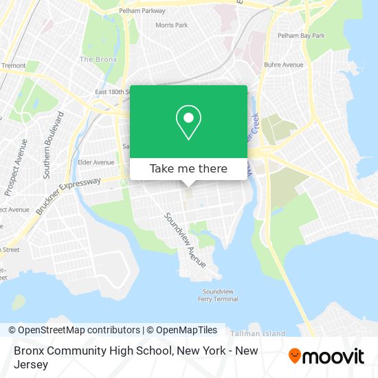 Bronx Community High School map