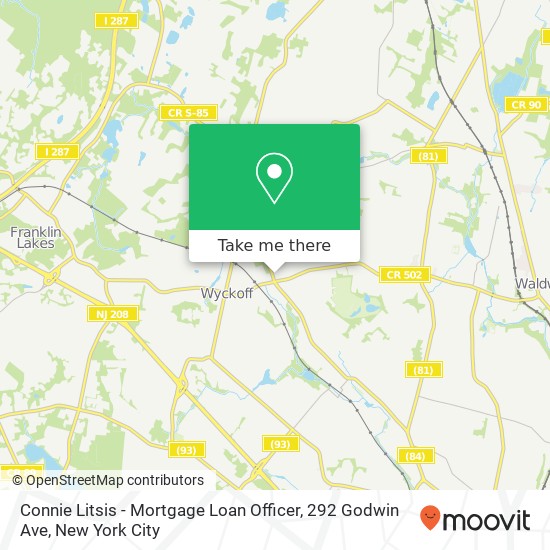 Mapa de Connie Litsis - Mortgage Loan Officer, 292 Godwin Ave