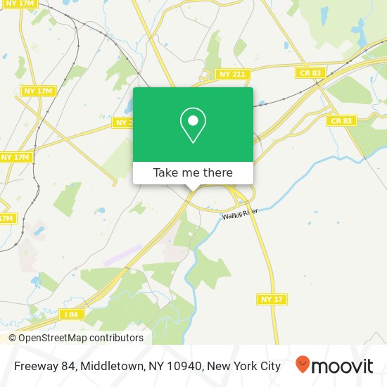 Mapa de Freeway 84, Middletown, NY 10940