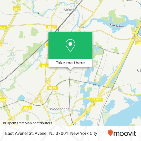 Mapa de East Avenel St, Avenel, NJ 07001