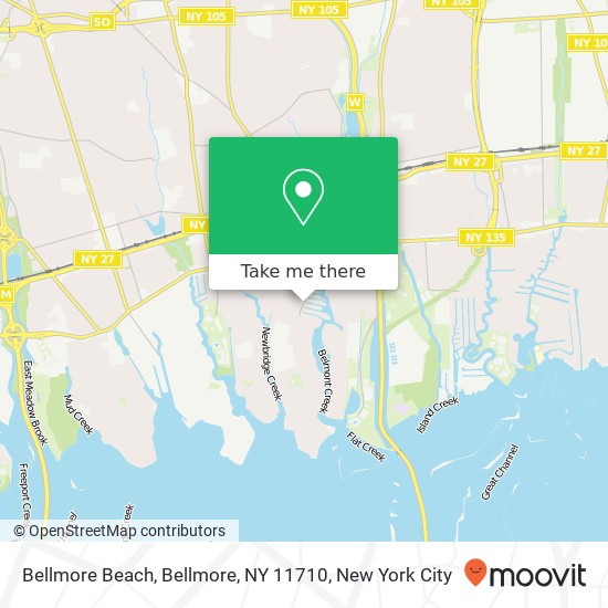 Mapa de Bellmore Beach, Bellmore, NY 11710