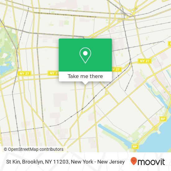 Mapa de St Kin, Brooklyn, NY 11203