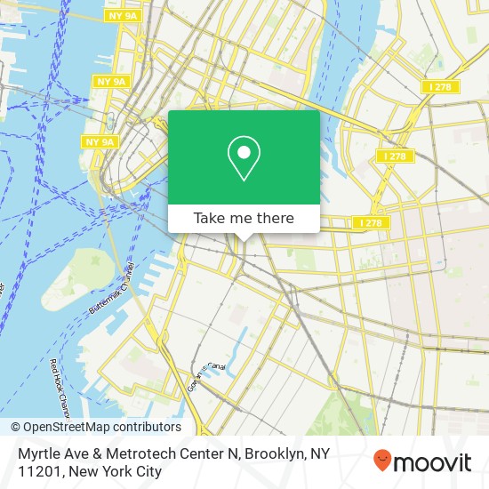 Myrtle Ave & Metrotech Center N, Brooklyn, NY 11201 map